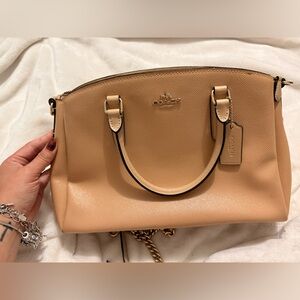 Coach Tan Leather Pebbled Bag